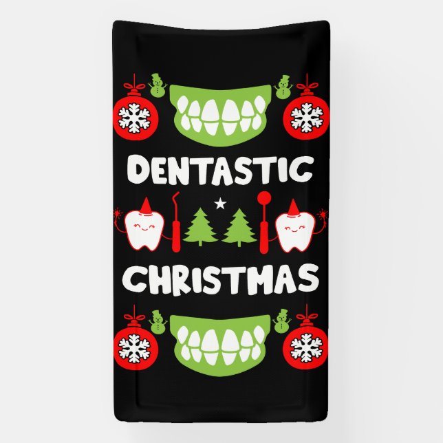 Lona Médica dental navidad (Vertical)