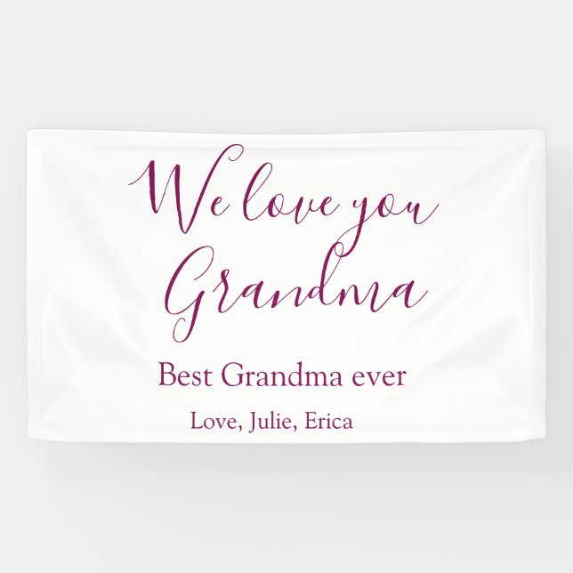 Lona mejor abuela jamás abuelos foto regalos clásicos (Horizontal)