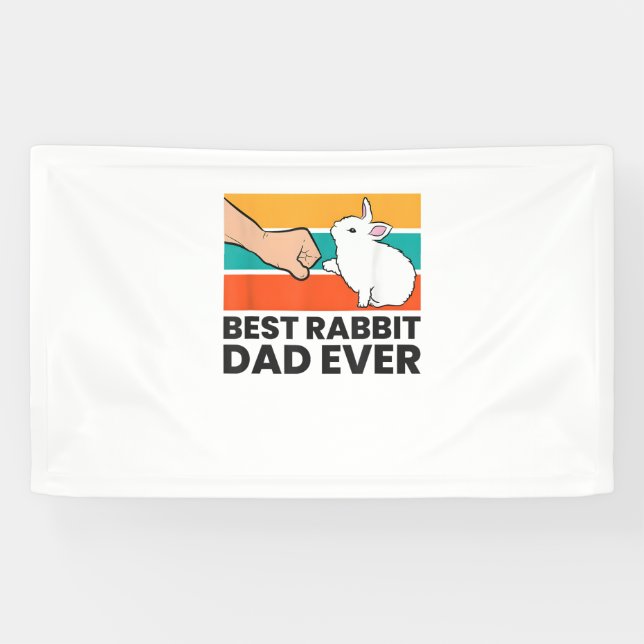 Lona Mejor Conejo Papá Nunca Conejo Conejo Padre Rabbit (Horizontal)