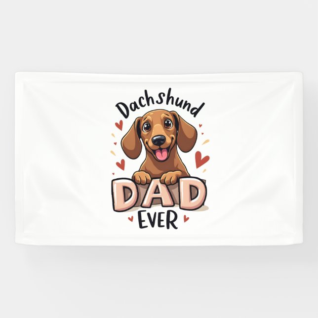Lona Mejor Dachshund Dad Ever T Shirt (Horizontal)