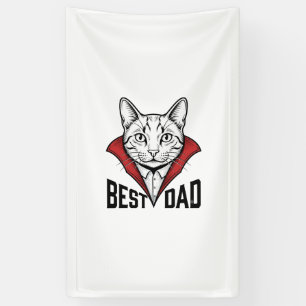 Lona Mejor diseño de grabado vintage de gato vampiro pa