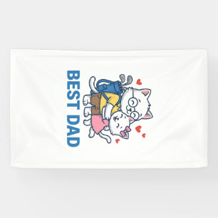 Lona Mejor diseño de vector de gato de golf de papá abr