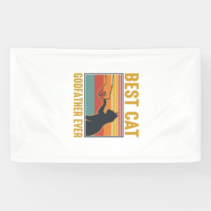 Lona Mejor diseño vectorial de gato vintage padrino de 