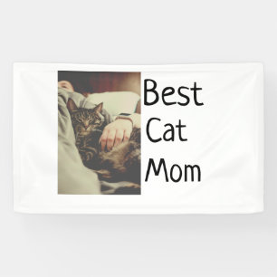 Lona Mejor gato mamá papá agregar plantilla de regalo d