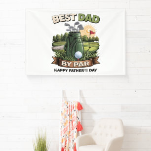 Lona Mejor Papá Por Par Papá Golf Divertido