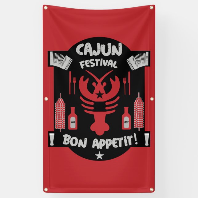 Lona Mejores Cocineros Cajunes    (Vertical)