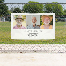 Lona Memoria amorosa Funeral moderno de 3 fotos