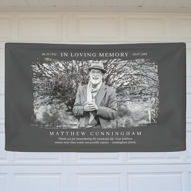 Lona Memorial en memoria de amor moderno simple foto (Subido por el creador)