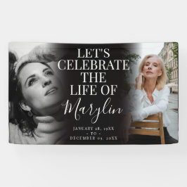 Lona Memorial funerario antes y después de la foto