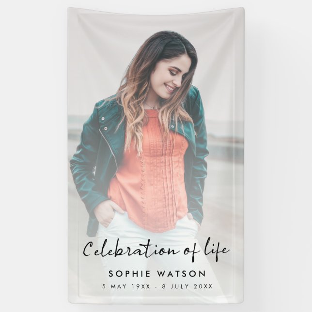 Lona Memorial funerario moderno de la celebración de la (Vertical)