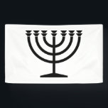 Lona Menorah judía (símbolo del judaísmo)<br><div class="desc">Este diseño presenta un ilustracion de una menorah, utilizada por los judíos para celebrar la festividad de ocho días de Hanukkah. La menorah es un candelabro de nueve ramas que se ilumina durante Hanukkah. Ocho de las nueve ramas tienen luces (velas o lámparas de aceite) que simbolizan las ocho noches...</div>