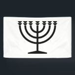 Lona Menorah judía (símbolo del judaísmo)<br><div class="desc">Este diseño presenta un ilustracion de una menorah, utilizada por los judíos para celebrar la festividad de ocho días de Hanukkah. La menorah es un candelabro de nueve ramas que se ilumina durante Hanukkah. Ocho de las nueve ramas tienen luces (velas o lámparas de aceite) que simbolizan las ocho noches...</div>