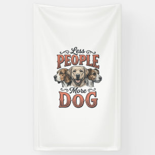 Lona Menos personas más perro diseño vintage amante de