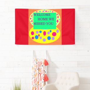 Lona Mensaje de banner de bienvenida que te hemos perdi