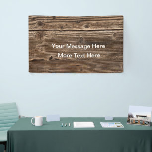 Lona Mensaje de patrón digital de madera de campo
