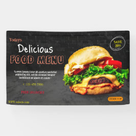 Lona Menú de comida rápida hamburguesa barbacoa Hamburg