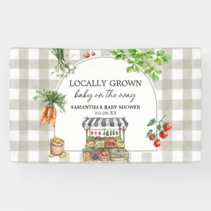 Lona Mercado de agricultores Baby Shower de producción