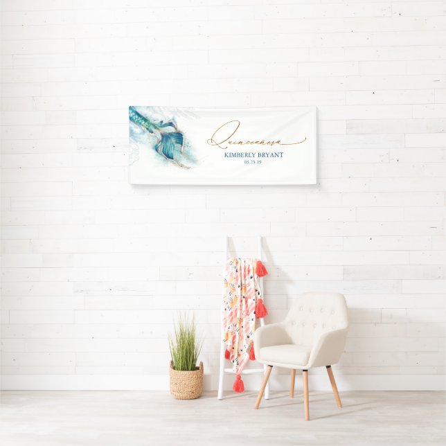 Lona Mermaid Tail Quinceanera 15º cumpleaños (In situ)