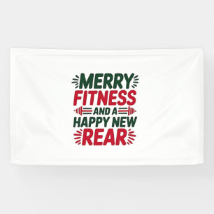 Lona Merry Fitness y nuevos Navidades de fitness poster