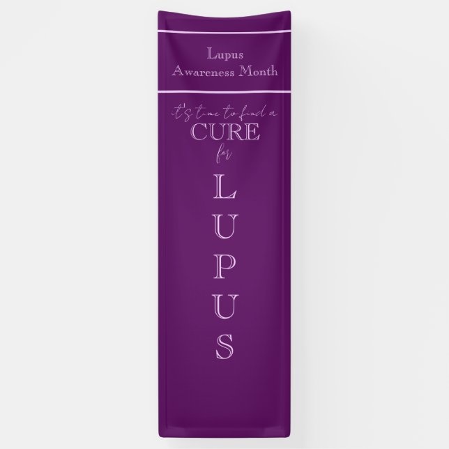 Lona Mes de Conciencia Lupus / Personalizado Lilac Púrp (Vertical)