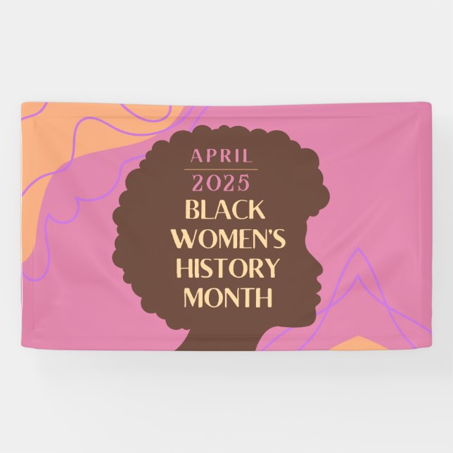 Lona Mes de la historia de las mujeres negras (Horizontal)