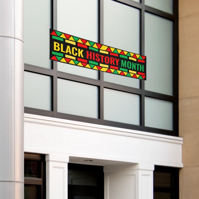 Lona Mes de la Historia Negra, celebración afroamerican (Edificio exterior)