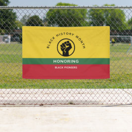 Lona Mes de la historia negra: texto curvo afroamerican