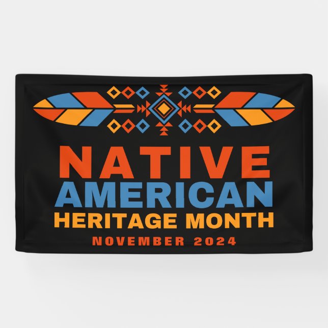 Lona Mes del Patrimonio Nativo Estadounidense 2025 (Horizontal)