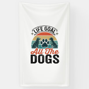 Lona Meta de vida todos los perros diseño vintage amant
