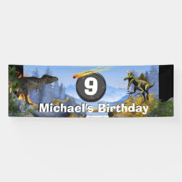 Lona meteorito de dinosaurio animales prehistóricos cum