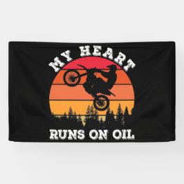 Lona Mi Corazón Corre En La Vendimia De Bicicleta Sucia