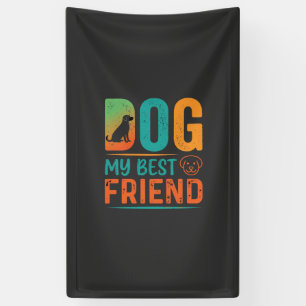 Lona Mi Mejor Amigo Perro Diseño Retro