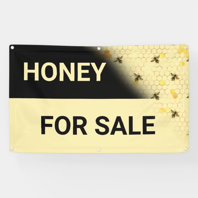 Lona Miel De Venta De Abejas De Honeycomb (Horizontal)