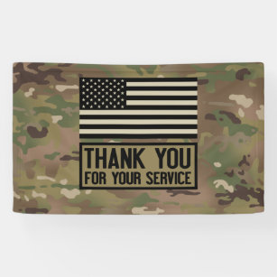 Lona Militar - gracias por su servicio