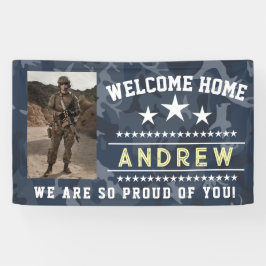 Lona Military Welcome Home Banner - Army National Guard
