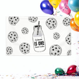 Lona Milk and Cookies Sweet One Birthday Banner