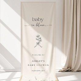Lona Minimal Baby in Bloom Baby Shower Vinyl Banner
