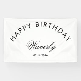 Lona Minimalist Happy Birthday Classic White