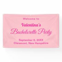 Minimalist Text-Based Pink Bachelorette Party