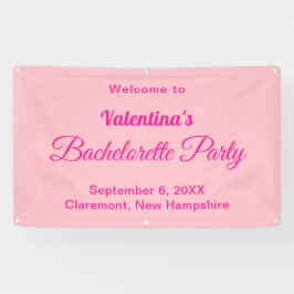 Lona Minimalist Text-Based Pink Bachelorette Party