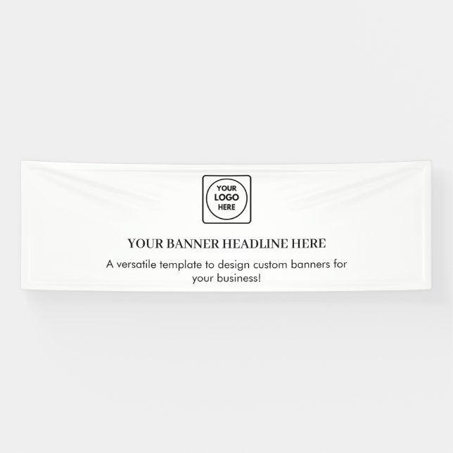 Lona Minimalist White Modern Business Logo Display (Horizontal)