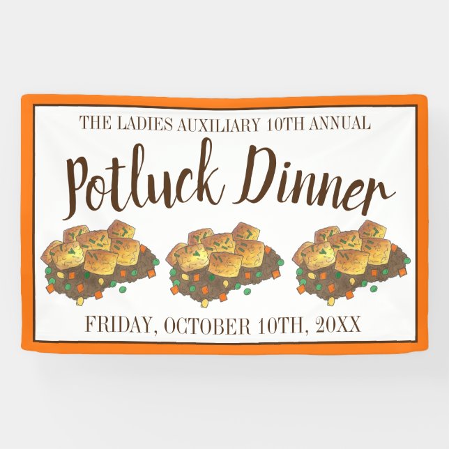 Lona Minnesota Hot Dish Tater Tot Casserole Potluck (Horizontal)