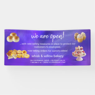 Lona Mint & Gold Whisk Bakery Business reabriendo morad