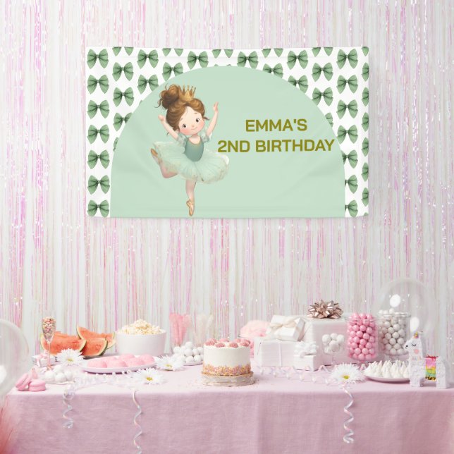 Lona Mint Green Little Princess Ball Banner (Fiesta)