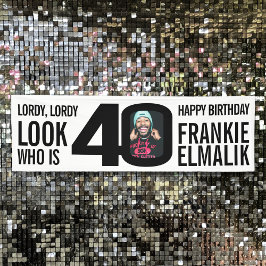 Lona Mira quién 40 foto de fiesta de 40 años, blanco ne