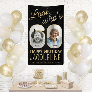 Lona Mira Quién Cumple 60 Años Banner de Cumpleaños de 