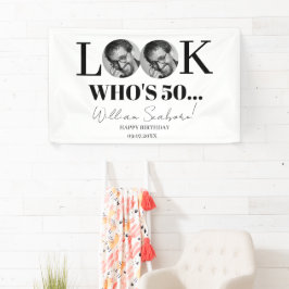 Lona Mira quién es la 50, 50 invitaciones con personali