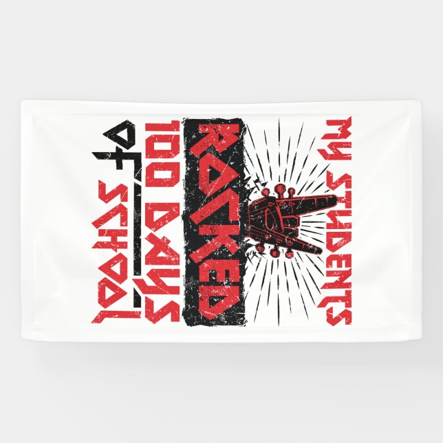 Lona Mis estudiantes pasaron 100 días de profesor escol (Horizontal)