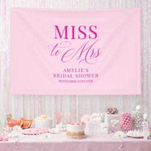 Lona Miss to Mrs Bridal shower elegant pink backdrop