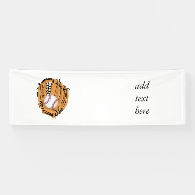 Lona Mitt y Ball de Béisbol (Horizontal)